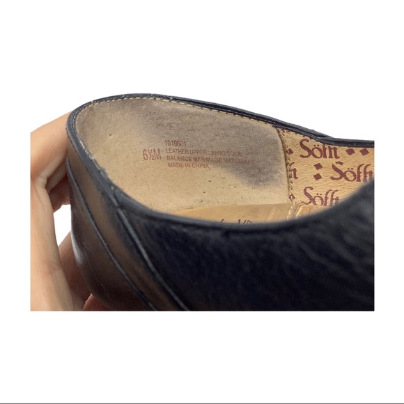 Sofft Mary Jane shoes 1.5" wedge black leather 6.5 - Picture 6 of 6